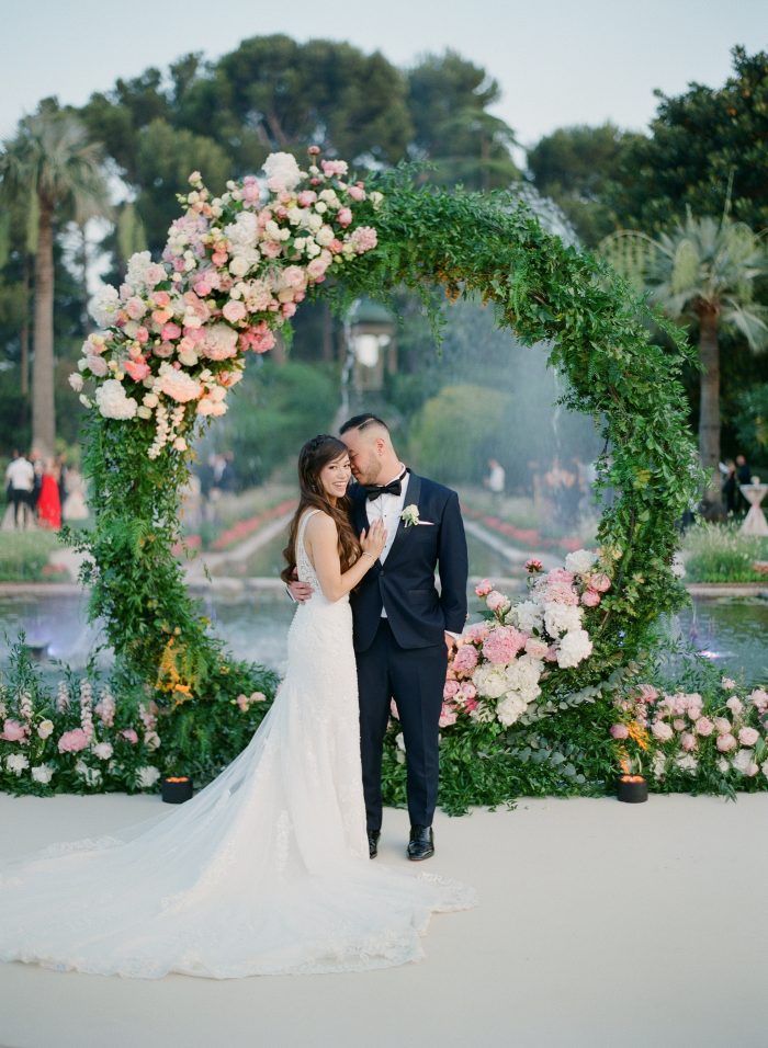 bride and groom at ceremony